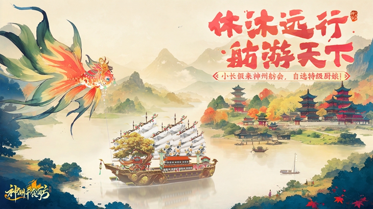 《神州千食舫》「休沐远游」版本上线,自选特级美厨娘陪你过长假!